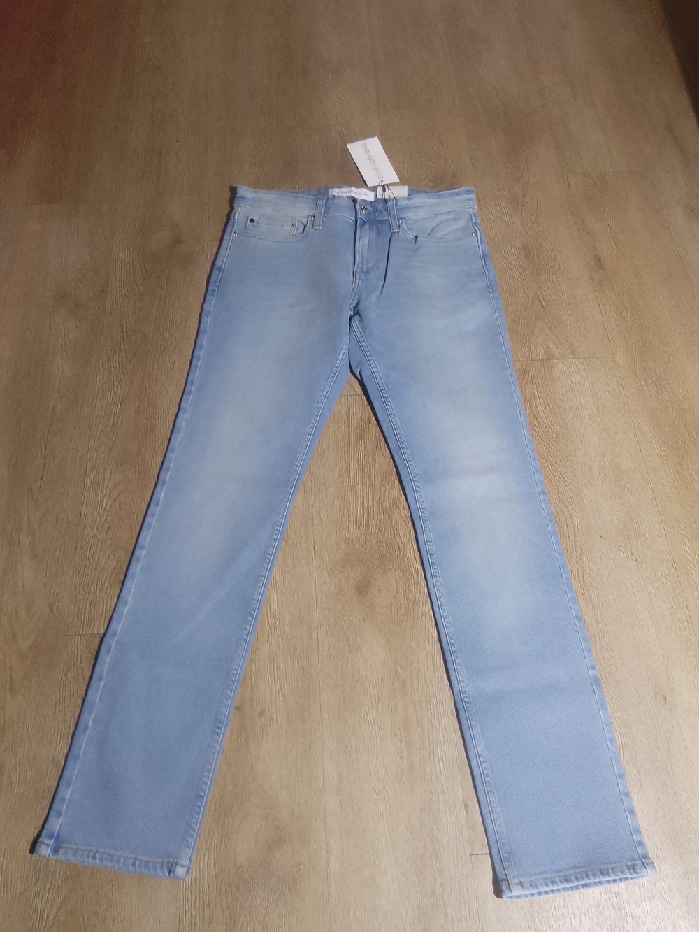 Calvin Klein Light Blue Straight-Leg Jeans